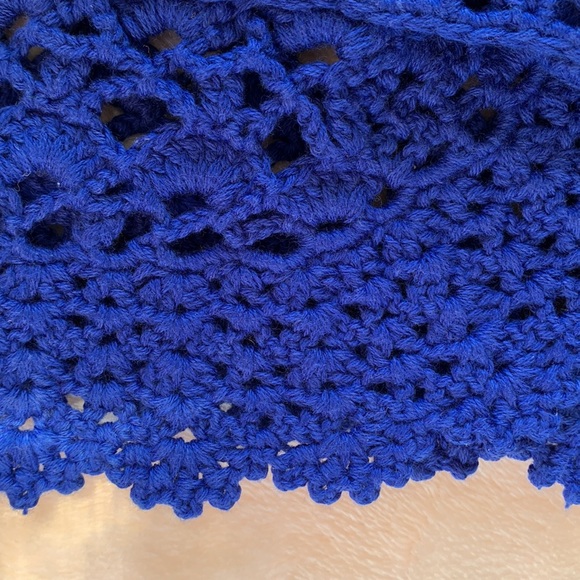 NWOT Inc Royal Blue Crochet Sweater Size Small - Picture 5 of 5